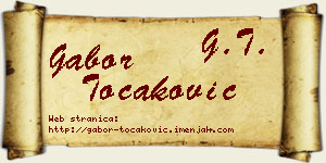 Gabor Točaković vizit kartica